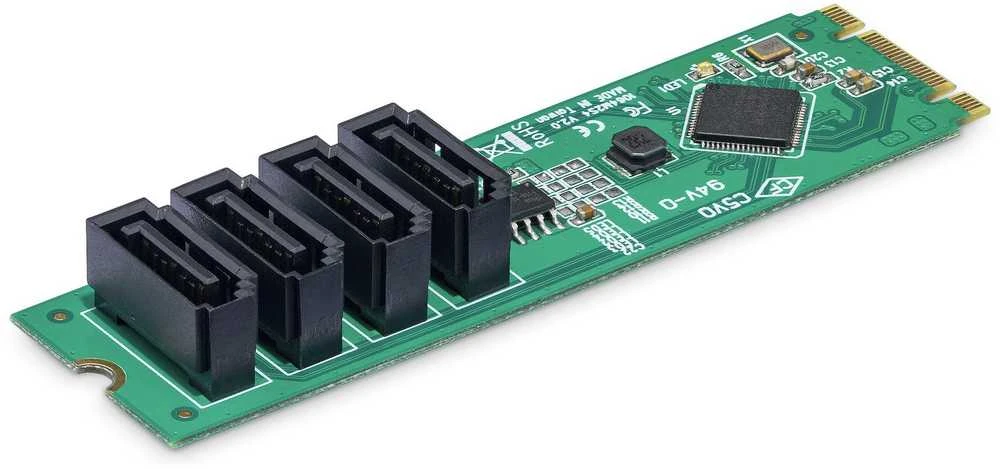 StarTech 4-PORT M.2 Į SATA ADAPTERĮ / M.2 PCIE 3.0 IKI SATA IŠPLĖTIMO C