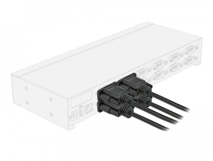 Delock nuoseklusis kabelis RS-232 Sub-D9 iš lizdo į lizdą nulinis modemas 1 m