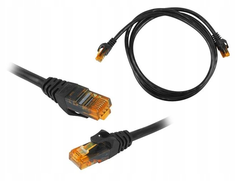 LTC 8P8C CAT6e UTP tinklo kabelis (patchcord) 1m juodas