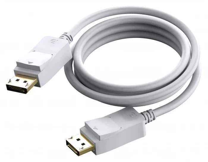 Adaptec Version 1.4 8K bei 60 Hz - Goldstecker - DP (m) zu DP (m) - Aussendurchmesser 7,3 mm - 28 AWG - 2 m - baltas