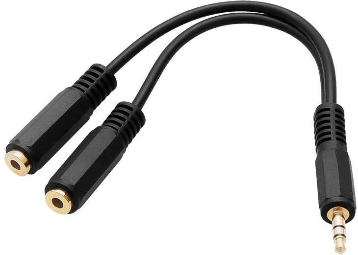 Adapteris BLOW 3.5mm M, 2×3.5mm F, juodas 91-217