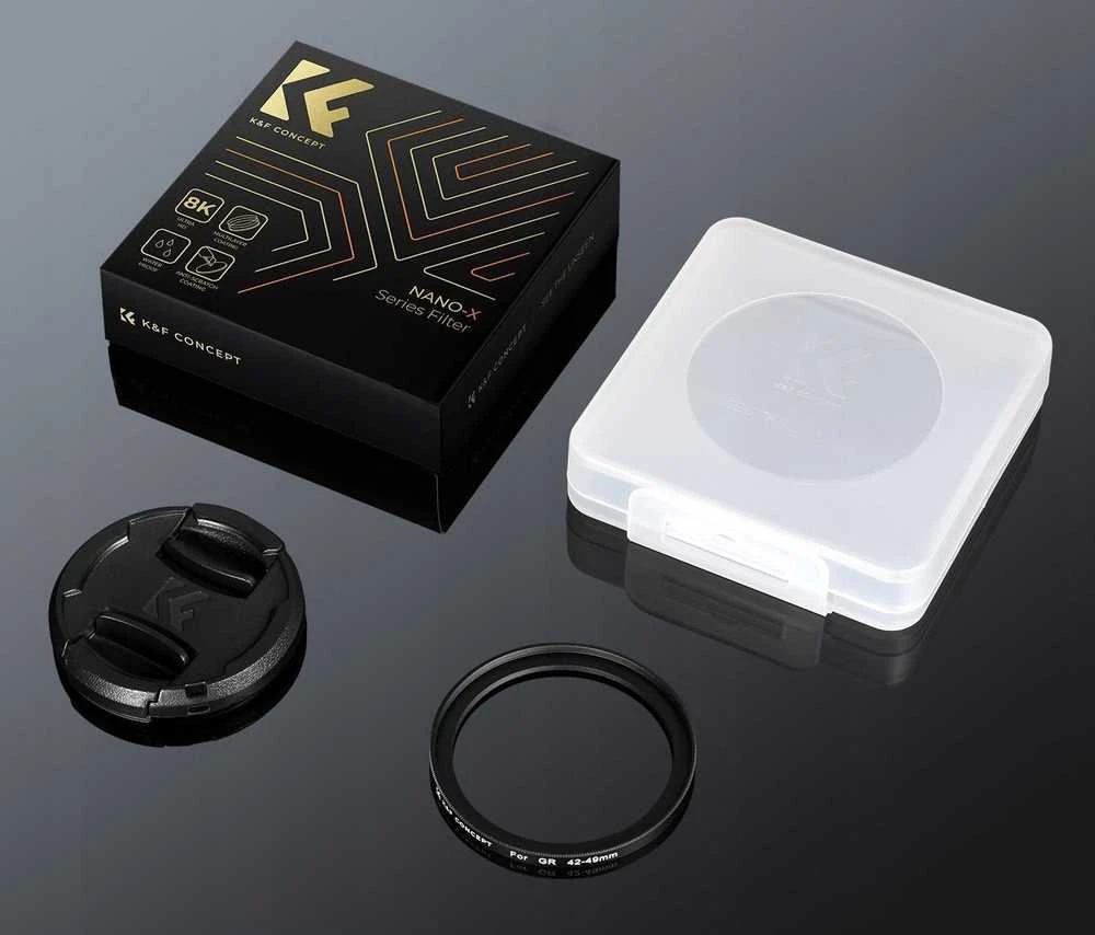 K&F adapteris redukcinis žiedas 42mm-49mm, skirtas Ricoh GR II III IIIx + dangtelis / SKU.2328