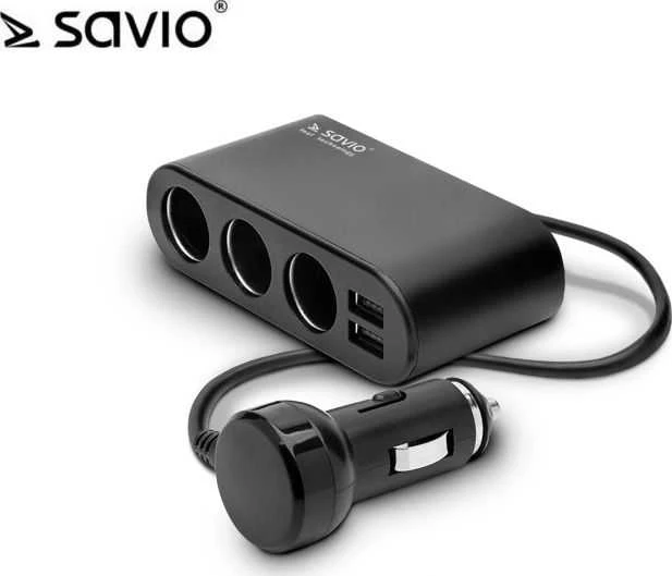 Paskirstytojas automobilis prie automobilio žiebtuvėlio lizdo SAVIO SA-024
