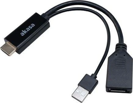 Akasa HDMI į DisplayPort adapterio laidas – juodas