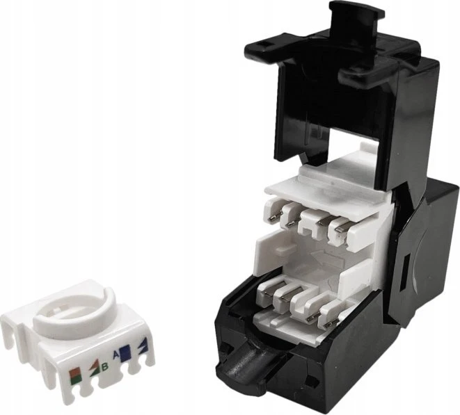 Be įrankių UTP kat. 5e Keystone RJ45 modulis, SLIM, juodas ALANTEC