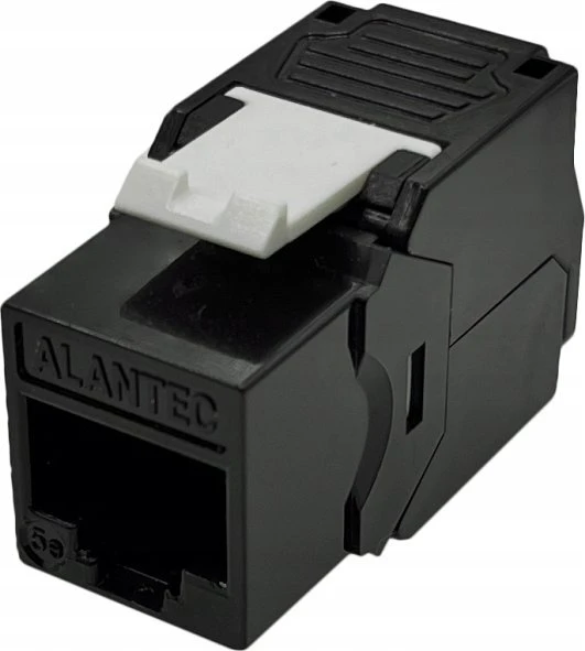 Be įrankių UTP kat. 5e Keystone RJ45 modulis, SLIM, juodas ALANTEC