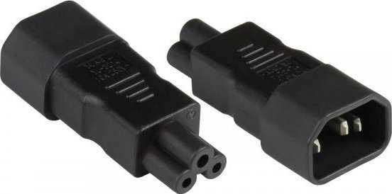 Adapteris AV Alcasa Alcasa PA-1405S maitinimo kištukų adapteris C14 C5 Juodas