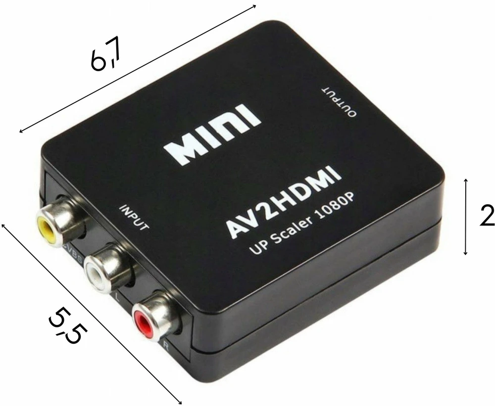 ATL HD44 AV RCA Cinch į HDMI garso RCA signalo adapteris