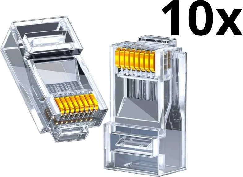 RJ45 8P8C kištukai, 10 vienetų pakuotė