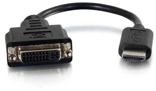 AV adapteris C2G HDMI į DVI-D adapteris - HDMI į vienos jungties DVI-D keitiklis - M/F - vaizdo keitiklis - HDMI - DVI - juodas