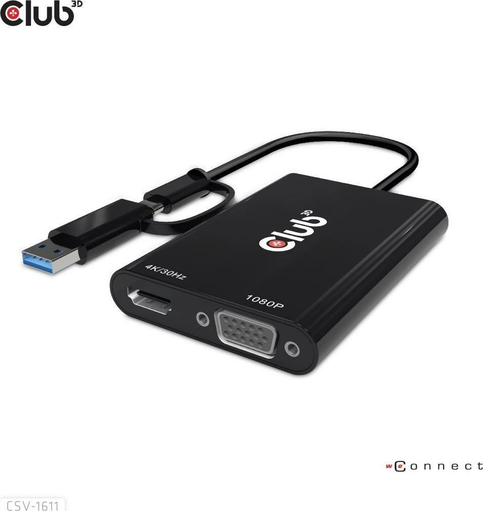 Club 3D USB-C/A stotis / replikatorius (CSV-1611)