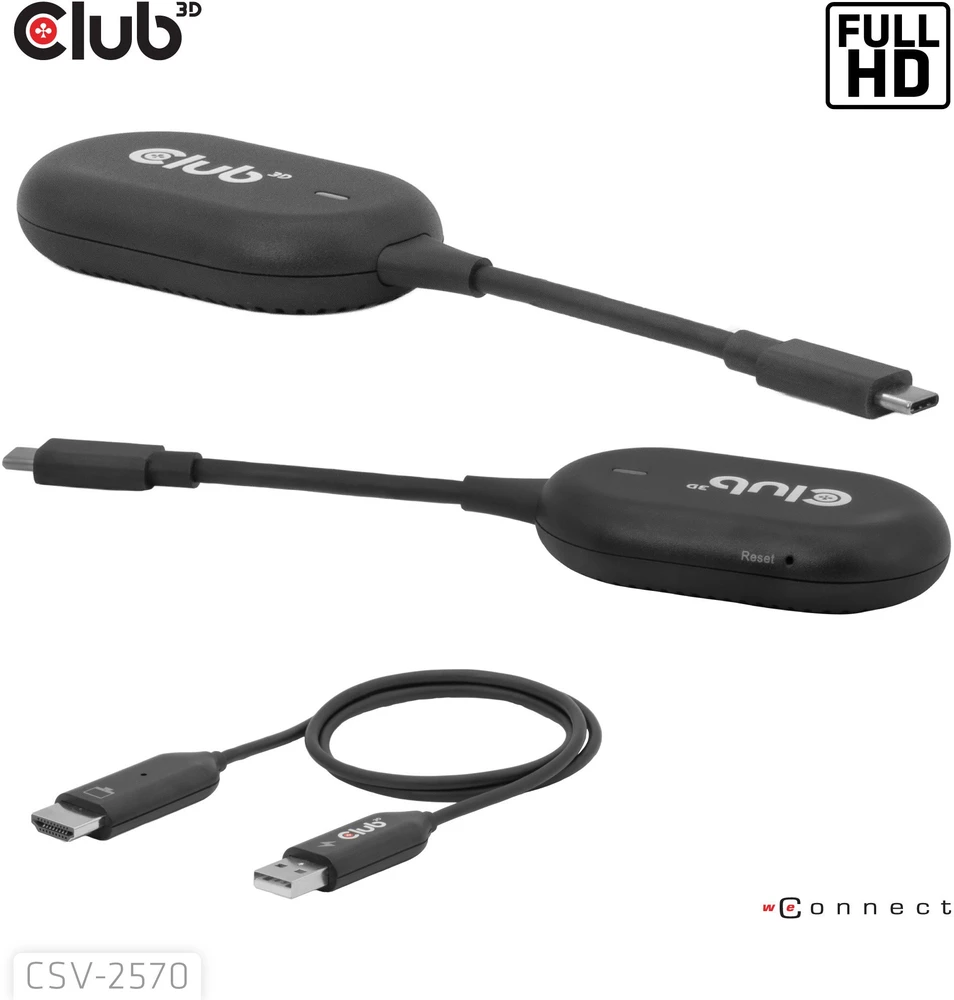 Club 3D Adapteris AV CLUB3D CSV-2570 koncentratorius USB Type-C