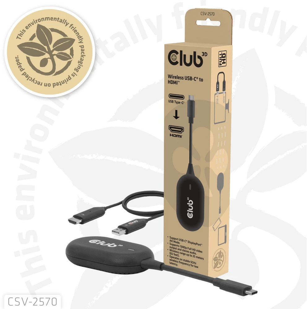Club 3D Adapteris AV CLUB3D CSV-2570 koncentratorius USB Type-C