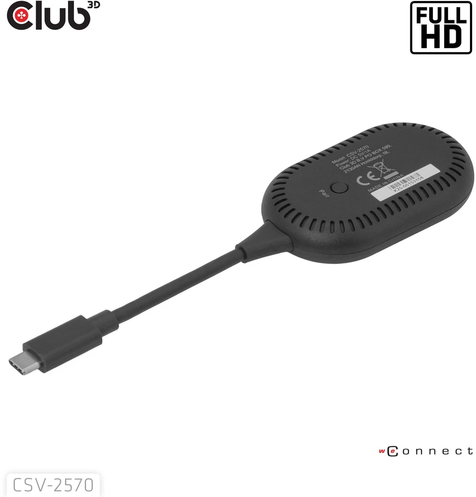 Club 3D Adapteris AV CLUB3D CSV-2570 koncentratorius USB Type-C