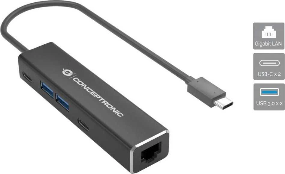 Conceptronic ABBY13B gigabito eterneto USB 3.2 1 kartos