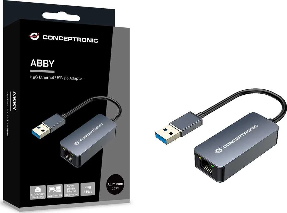 Adapteris AV Conceptronic CONCEPTRONIC Adapteris USB3.0-> RJ45 10/100/1000/2500 0,15 m