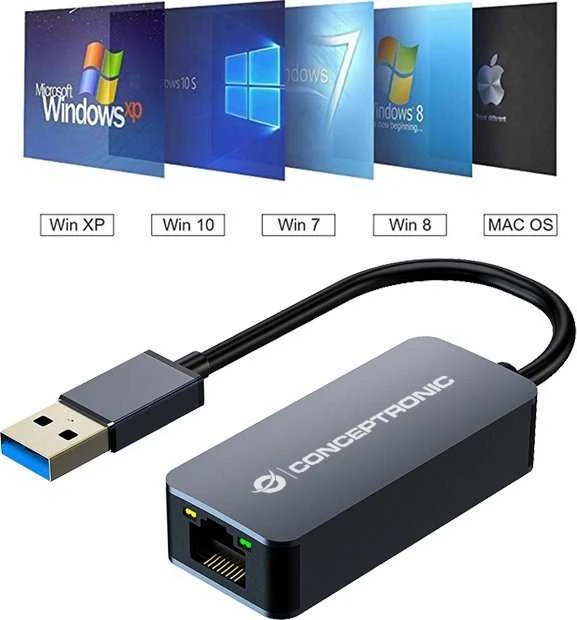Adapteris AV Conceptronic CONCEPTRONIC Adapteris USB3.0-> RJ45 10/100/1000/2500 0,15 m