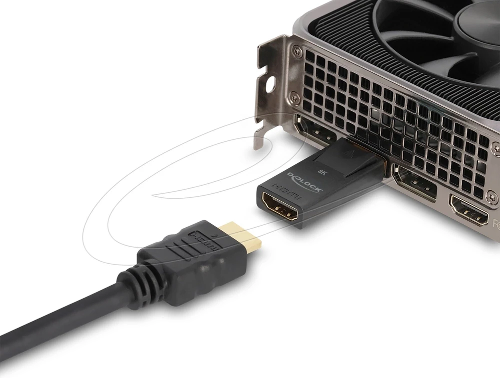 Delock Active DisplayPort 1.4 į HDMI adapterį 8K su HDR funkcija