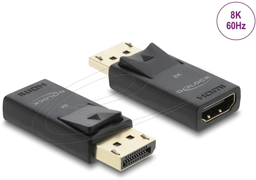 Delock Active DisplayPort 1.4 į HDMI adapterį 8K su HDR funkcija