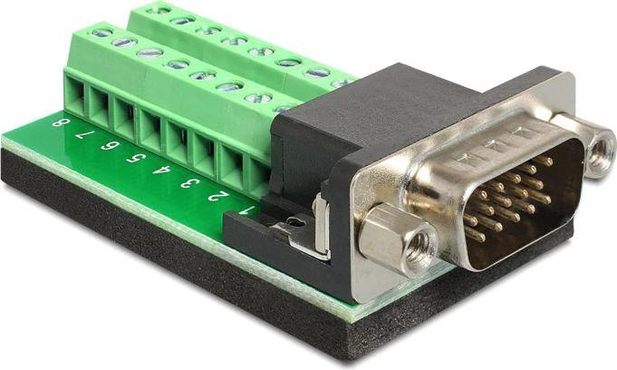 Delock DB15 į terminalo bloko adapterį