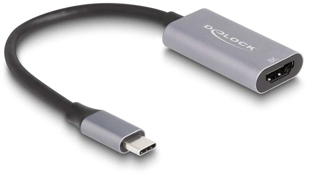 Adapteris AV Delock DeLOCK 60021 zewnętrzna karta graficzna usb 7680 x 4320 px Juodas, Pilka