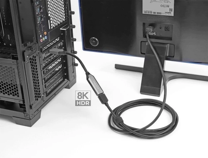 Delock Active DisplayPort 1.4 į HDMI adapterį 8K su HDR funkcija