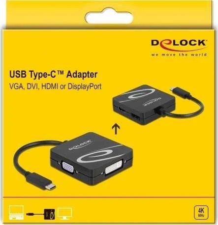 Delock USB-C adapteris kelių jungčių pakuotėje