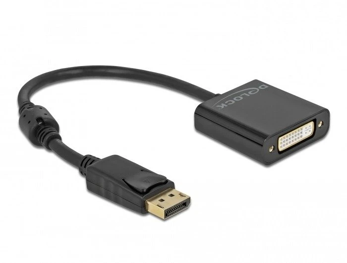 „Delock“ adapteris „DisplayPort 1.2“ į DVI moterišką 4K aktyvią juodą