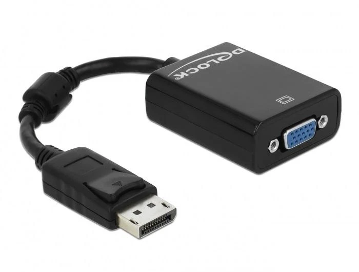 DELOCK Adapteris DP-St > VGA-Bu 22.5cm juodas