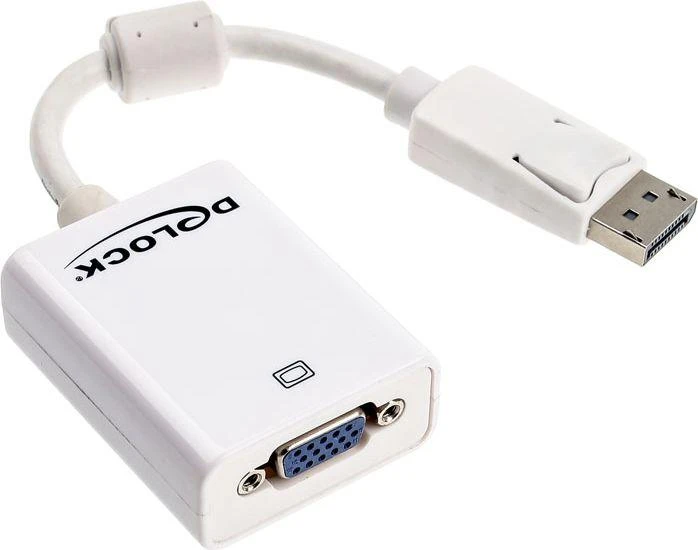 Delock Adapteris Displayport 1.2 vyriškas > VGA moteriškas baltas