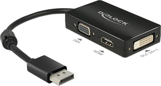 DeLOCK 3-in-1 DisplayPort adapteris