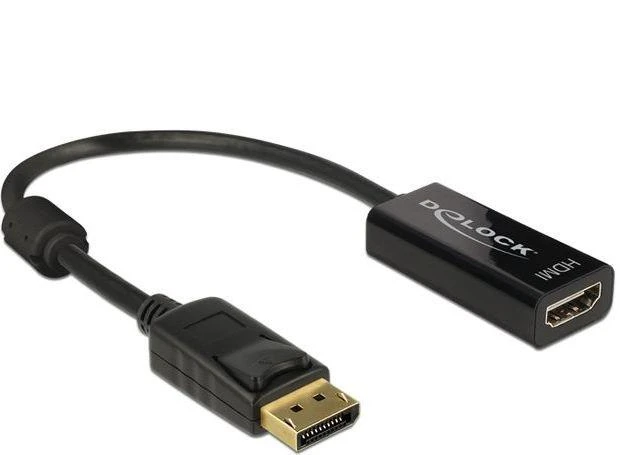 Delock Displayport 1.2 (M) -> HDMI (F) 4K pasyvus juodas adapteris