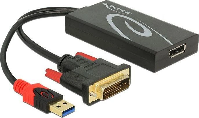 Delock DVI į DisplayPort adapteris su USB maitinimu