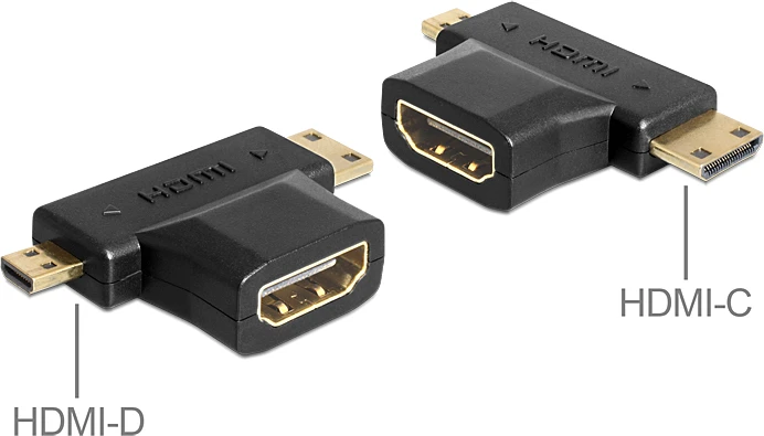 HDMI adapterių rinkinys su C ir D tipo jungtimis