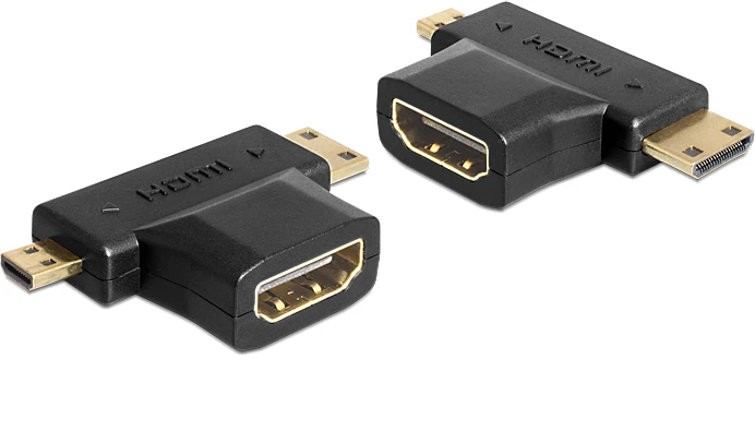 DELOCK Adapteris HDMI-A Buchse > HDMI-C + HDMI-D Stecker