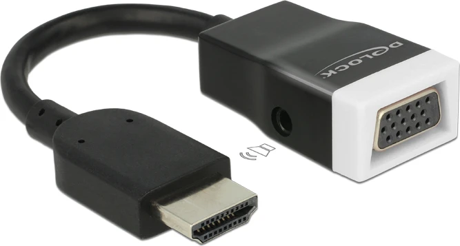 Delock adapterio kabelis HDMI-A kištukas > VGA lizdas su garsu