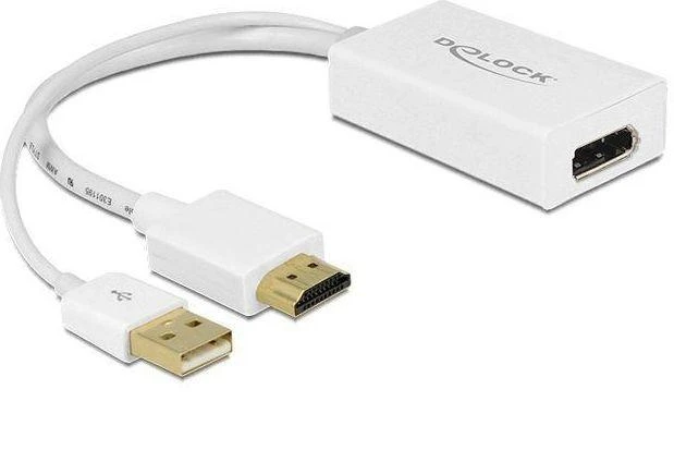 Delock HDMI į DisplayPort adapteris su USB maitinimu