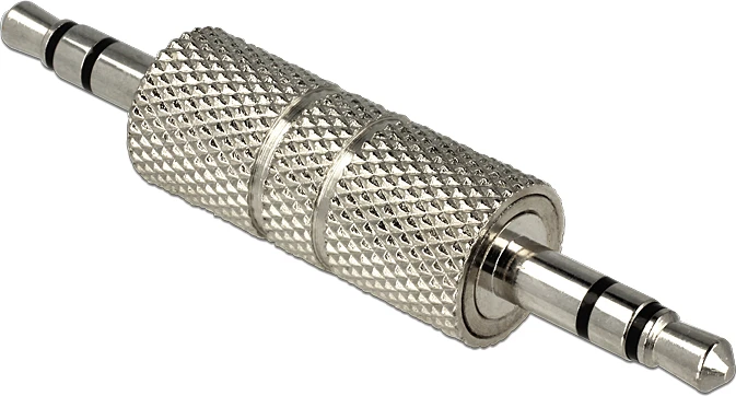 3.5mm audio adapteris su rifliuotu metaliniu korpusu