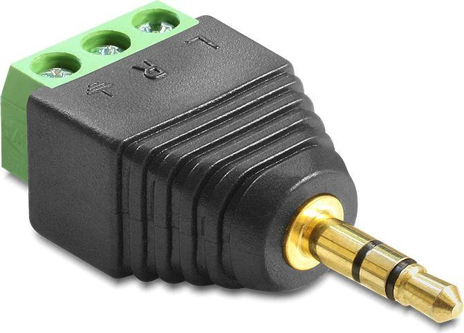 3,5 mm stereo kištukas su gnybtų bloku