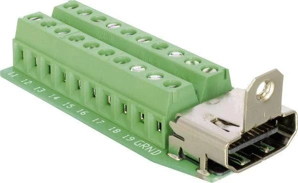 „Delock“ adapterio HDMI lizdas > 20 kontaktų gnybtų blokas