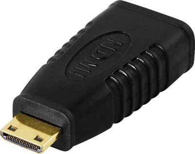 Mini HDMI į HDMI adapteris su auksuota jungtimi