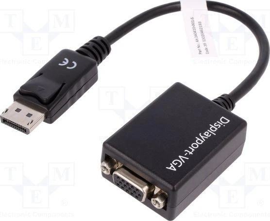 Assmann Electronic DIGITUS DisplayPort adapterio laidas DP - HD15 M/F 0.15m su blokavimu DP 1.1a suderinamas su CE bl