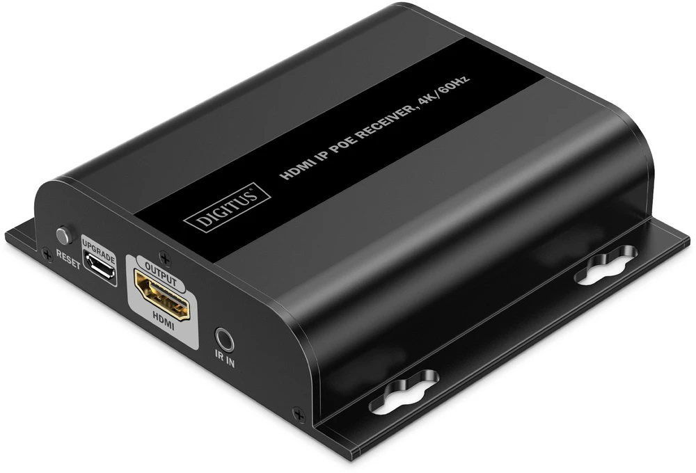 Digitus HDMI IP PoE imtuvas su jungčių skydeliu