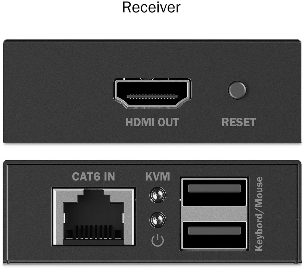 Assmann Electronic DIGITUS HDMI KVM ilgintuvas 4K/30Hz 40/70 m PoC CAT juodas
