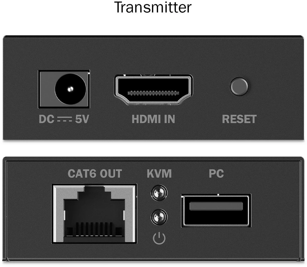 Assmann Electronic DIGITUS HDMI KVM ilgintuvas 4K/30Hz 40/70 m PoC CAT juodas