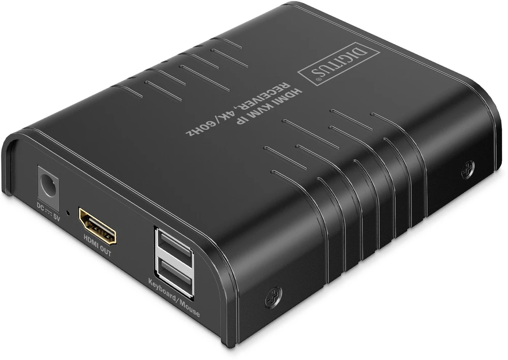 Digitus HDMI KVM imtuvas su jungčių skydeliu