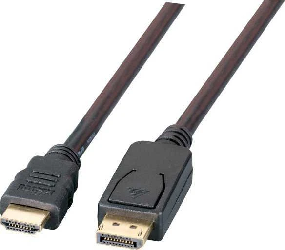 DisplayPort į HDMI kabelis, 5m, jungčių detalės
