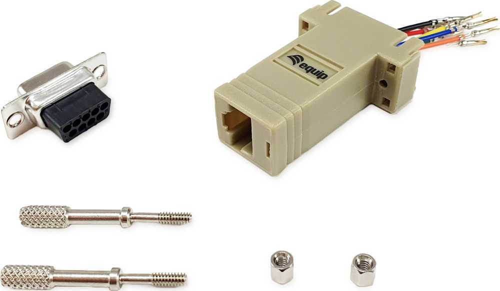 Adapteris AV Equip Equip Adapteris DB9 -> RJ45 Adapteris Bu/Bu TIA/EIA-561