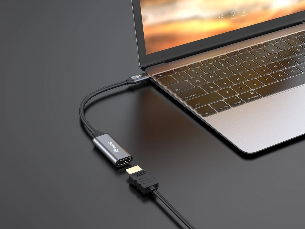 Adapteris AV Equip Equip Adapteris USB-C -> HDMI 2.0 4K60Hz 0.15m gr