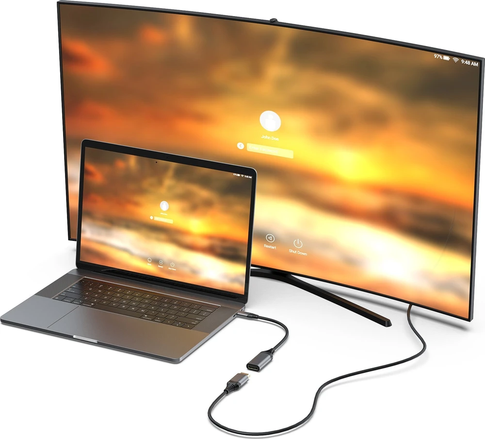 Adapteris AV Equip Equip Adapteris USB-C -> DisplayPort 1.4 8K60Hz 0.15m gr